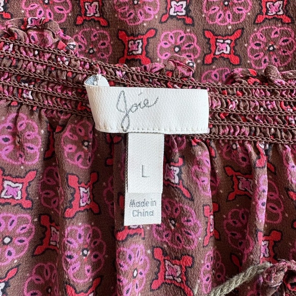 Joie 100% Silk Blouse | Size Large - Picture 5 of 7